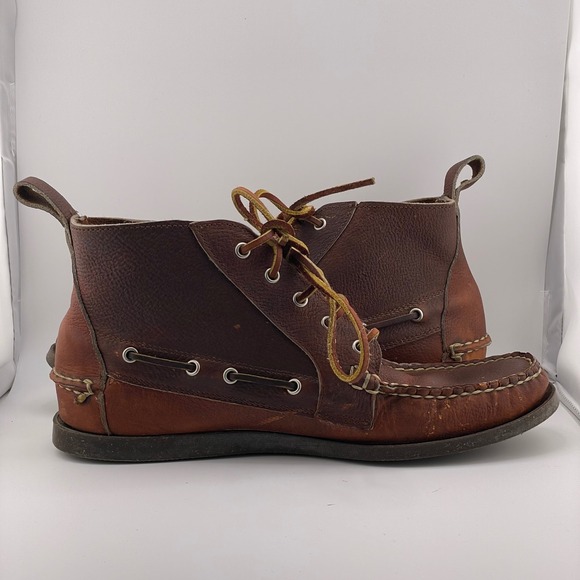 Allen Edmonds Moc Toe Leather Chukka Boots Mens Size 9 D Brown Lace Up Shoe - Picture 7 of 12